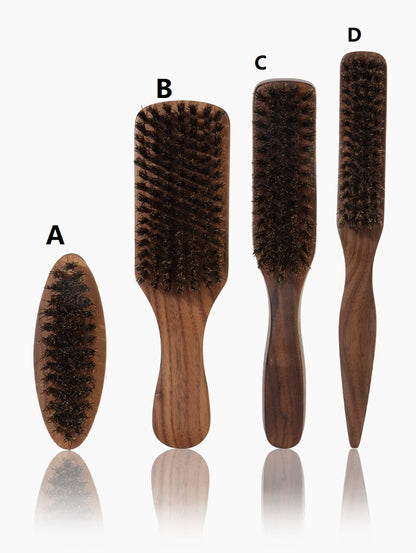 Brosse à barbe personnalisée Volnut, brosse en poils de sanglier, brosse de barbier pour homme, vente en gros