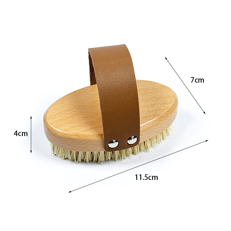 Personalized Horse hair copper wire dry Body Brush, Wood Bath Brush, Dry Brushing shower massager wholesale