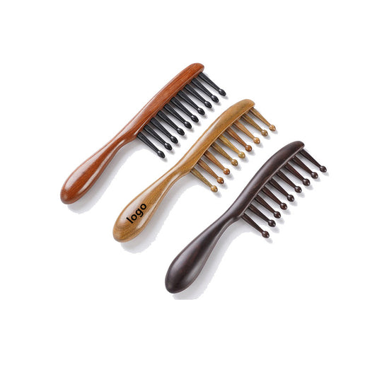 Personalized-Sandalwood brush hair comb massage brush beard brush barber comb wholesale