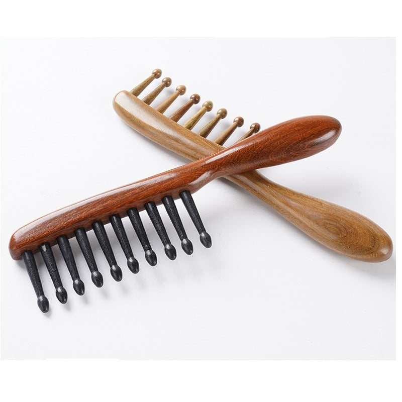 Personalized-Sandalwood brush hair comb massage brush beard brush barber comb wholesale
