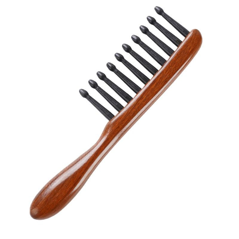 Personalized-Sandalwood brush hair comb massage brush beard brush barber comb wholesale
