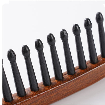 Personalized-Sandalwood brush hair comb massage brush beard brush barber comb wholesale