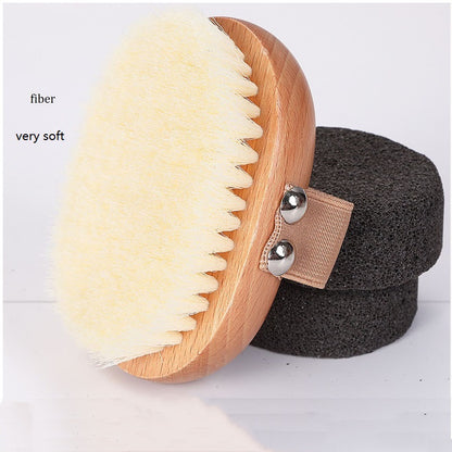 Engrave logo-Horse hair brush handle brush body brush dry brush bath brush massage SPA