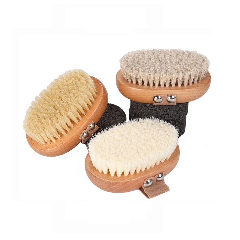 Engrave logo-Horse hair brush handle brush body brush dry brush bath brush massage SPA