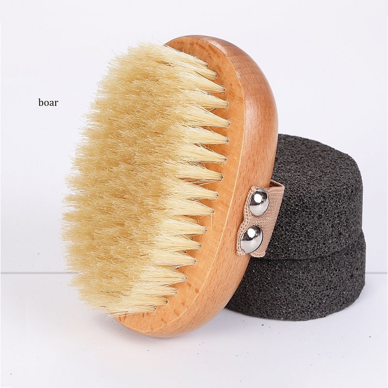 Engrave logo-Horse hair brush handle brush body brush dry brush bath brush massage SPA