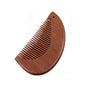 Peigne en bois rouge personnalisable avec logo - Peigne à barbe rouge - Peigne de poche - Peigne à dents doubles - Brosse à cheveux et à barbe