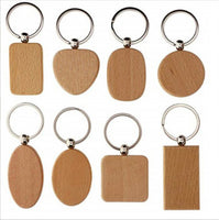 Engrave logo-Beech wood keychain gift wooden board
