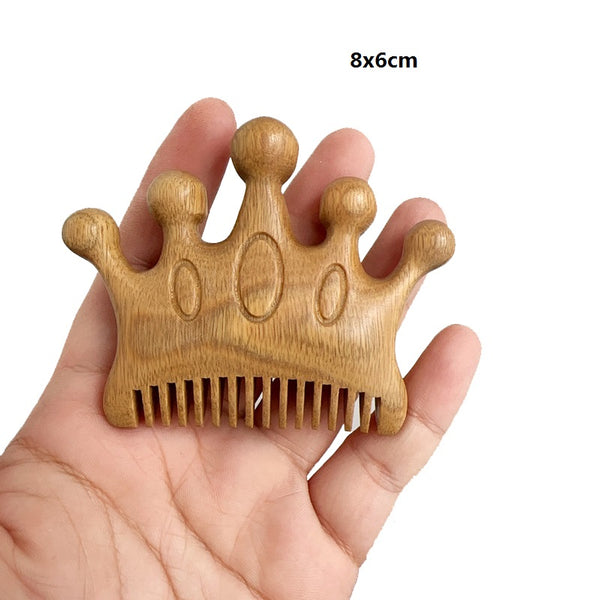 Handmade greensandal Wood Comb Beard Comb crown comb Pocket Size Comb Hair Brush 8cm