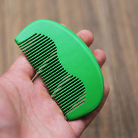 Customize Logo-Green Color Peach Wood Comb Fine Tooth Comb Pocket Size Comb hair brush makeup tool 的副本