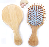 Engrave Logo-Bamboo handle airbag brush hair comb grooming tool
