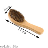 Engrave logo-Long handle brush beard brush clean brush boar bristle brush