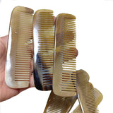 Custmize Your Logo-Handmade Ox Horn Comb Pocket Comb Fine Tooth Comb Masssage Hair/Beard Care Comb 13cm