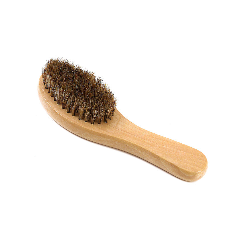 Engrave logo-Long handle brush beard brush clean brush boar bristle brush