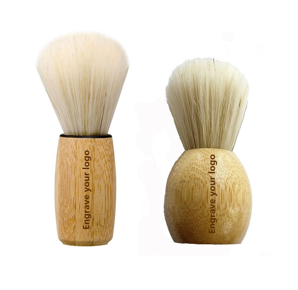 Engrave your logo-Handmade bamboo nylon brush men beard shaving brush barber tool
