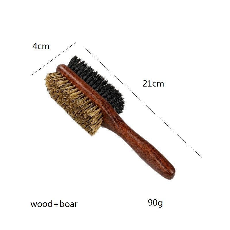 Personalized Boar Bristle Brush: Beech Wood, Beard & Pet Grooming two sides bristle barber tool beauty makeup