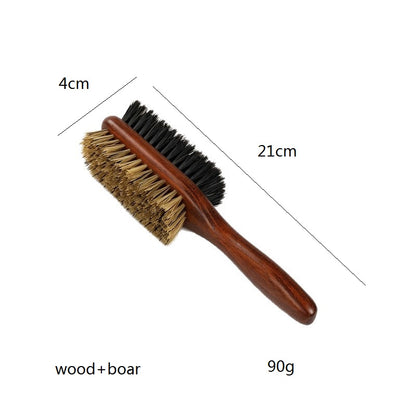 Personalized Boar Bristle Brush: Beech Wood, Beard & Pet Grooming two sides bristle barber tool beauty makeup