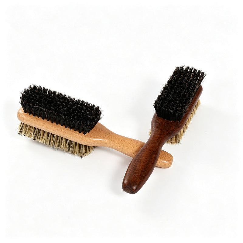 Personalized Boar Bristle Brush: Beech Wood, Beard & Pet Grooming two sides bristle barber tool beauty makeup