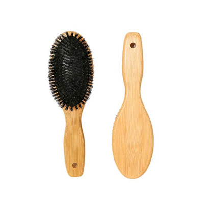 Engrave logo-bamboo handle brush boar bristle hair care beard brush barber tool beauty grooming wholesale