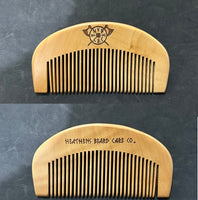 100pcs wood combs fine tooth engrave logo on two sides