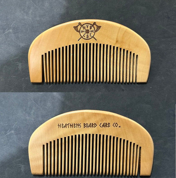 100pcs wood combs fine tooth engrave logo on two sides