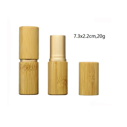 Personalized-Engrave logo bamboo lipstick tube diy wholesale