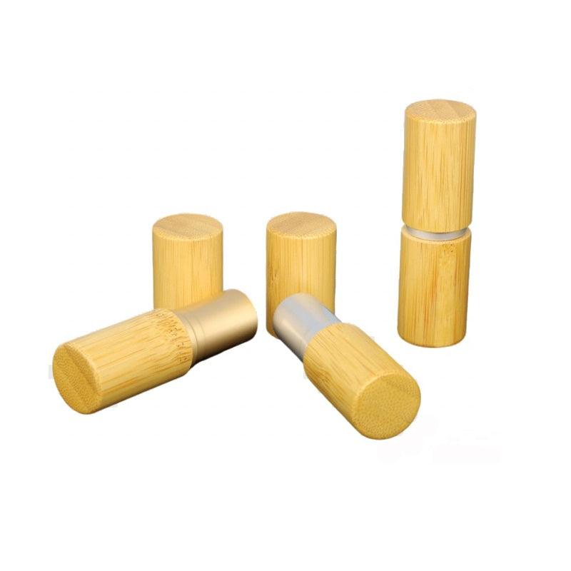 Personalized-Engrave logo bamboo lipstick tube diy wholesale
