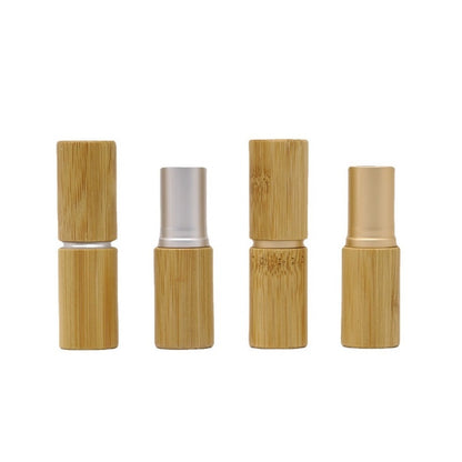 Personalized-Engrave logo bamboo lipstick tube diy wholesale