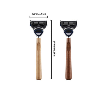 Engrave logo-5edges Wood handle razor beard shaving Safety Razors Men's Razors Shaving & Hair Removal Men's Shavers