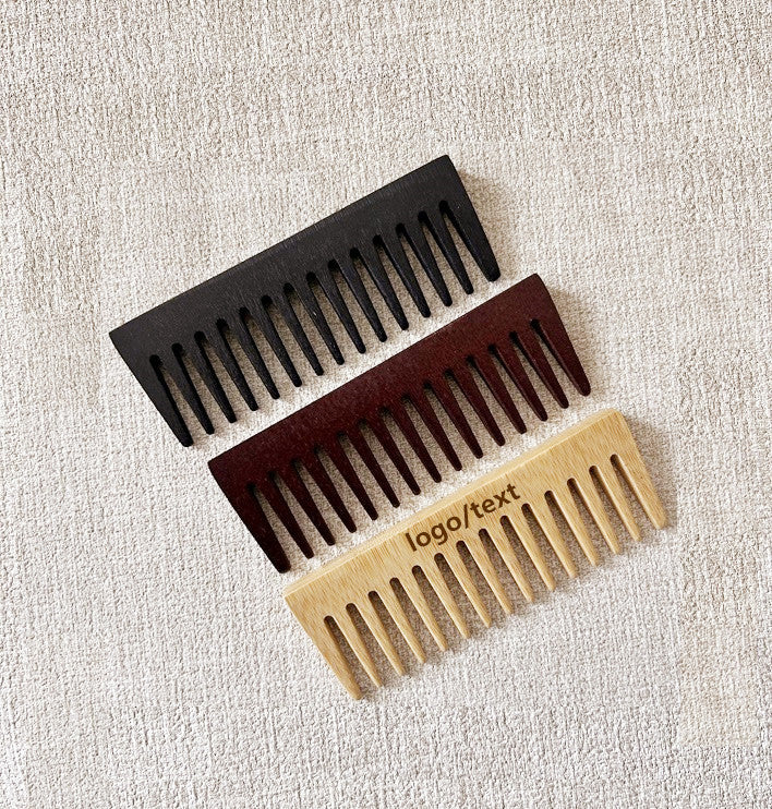 Personalized Bamboo Wide Tooth Comb, Afro Pick, Custom Laser Engraved father's gift（副本）