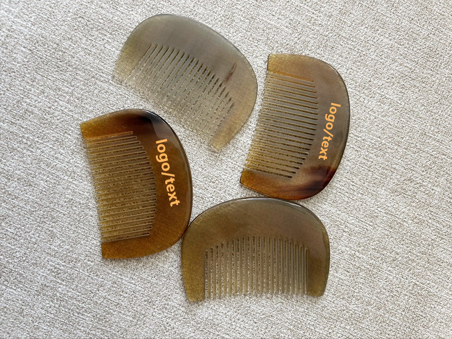 Customize Logo Combs- ox horn comb wide/fine tooth pocket comb beard comb hair comb（副本）