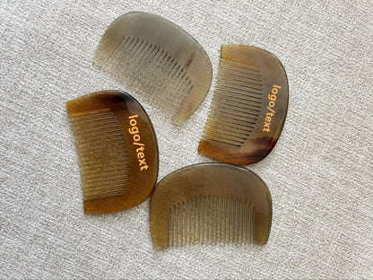 Customize Logo Combs- ox horn comb wide/fine tooth pocket comb beard comb hair comb（副本）