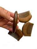 Customize Logo-Mini greensandal Fine Tooth Wood Comb Beard Comb Pocket Size Comb Hair Brush 7.5x5.5cm