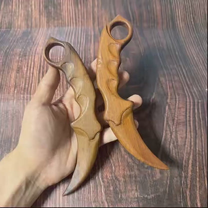 Engrave logo-Wooden knife CSGO toy sandalwood knife gift