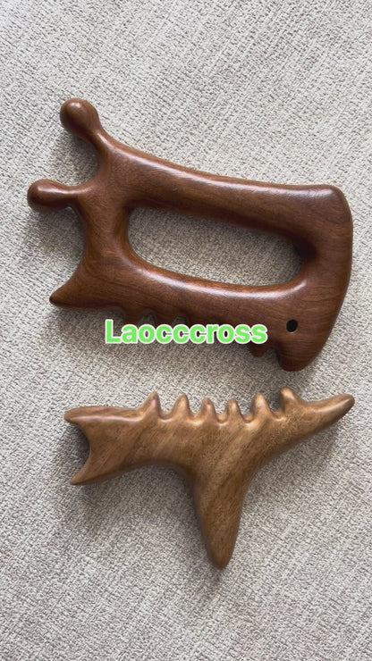 Engrave logo-Wooden massage stick SPA tool body care foot massage Gua Sha board