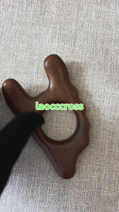 Engrave logo-Sandalwwood comb octopus shape massage stick SPA guasha tool hair brush body brush wholesale