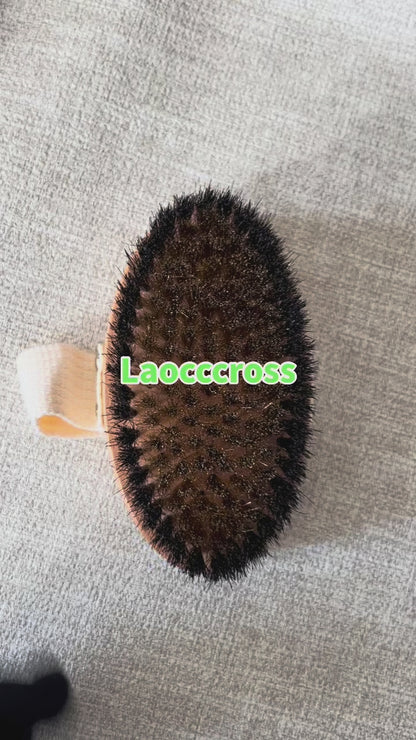 Personalized Horse hair copper wire dry Body Brush, Wood Bath Brush, Dry Brushing shower massager wholesale