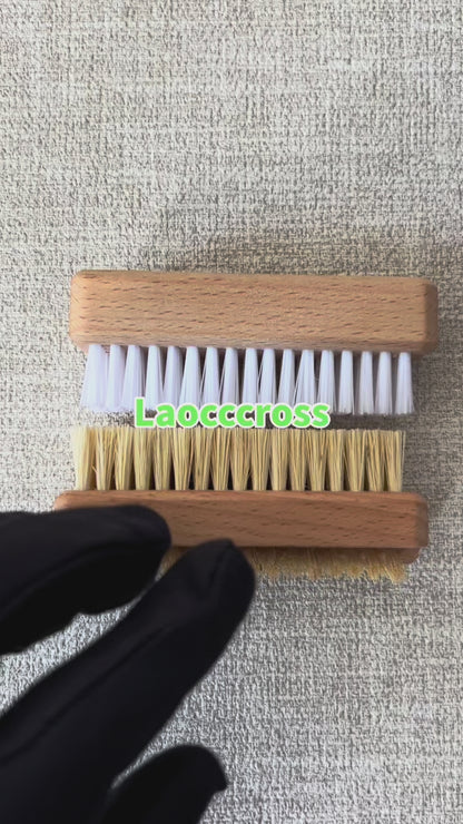 Personalized beech wood Nail Brush: Vegan Sisal Bristles, Custom Logo beauty women makeup gift-hard-wholesale