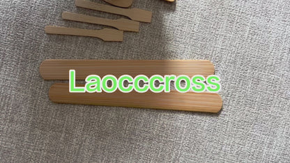 Personalized-Engrave logo bamboo spatula mask brush makeup tool barber comb hair oiling wholesale