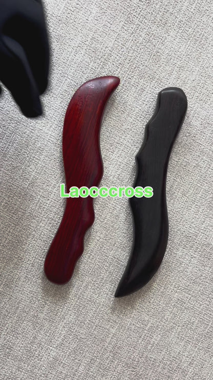 Engrave logo-Wooden knife massage stick SPA tool body care foot massage Gua Sha board
