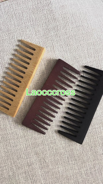 Personalized Bamboo Wide Tooth Comb, Afro Pick, Custom Laser Engraved father's gift（副本）