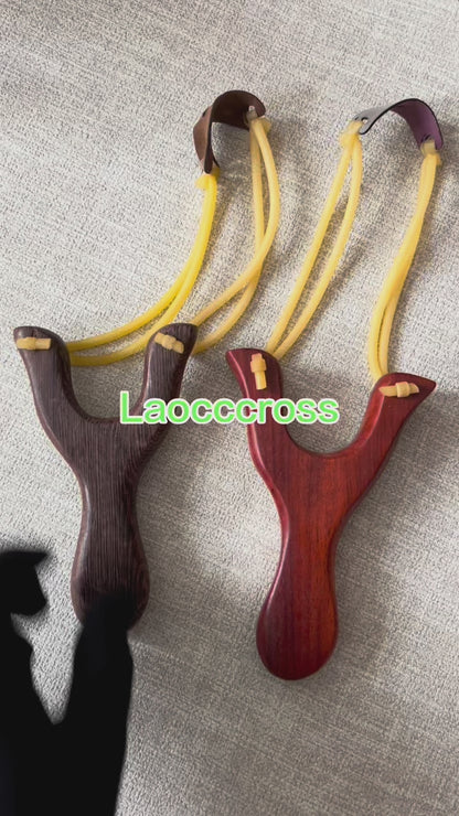 Personalized customize logo-Natural wooden slingshot toy hunting outdoors Gadgets wholesale