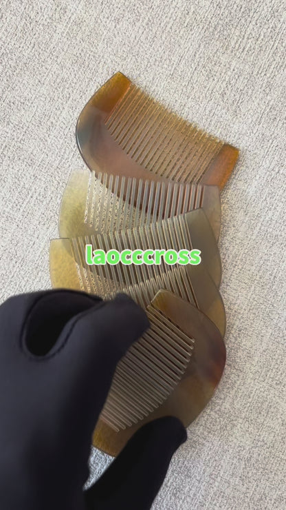 Customize Logo Combs- ox horn comb wide/fine tooth pocket comb beard comb hair comb（副本）