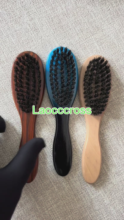 Personalized-Mini beard brush boar brush men grooming beard care hair brush barber brush wholesale
