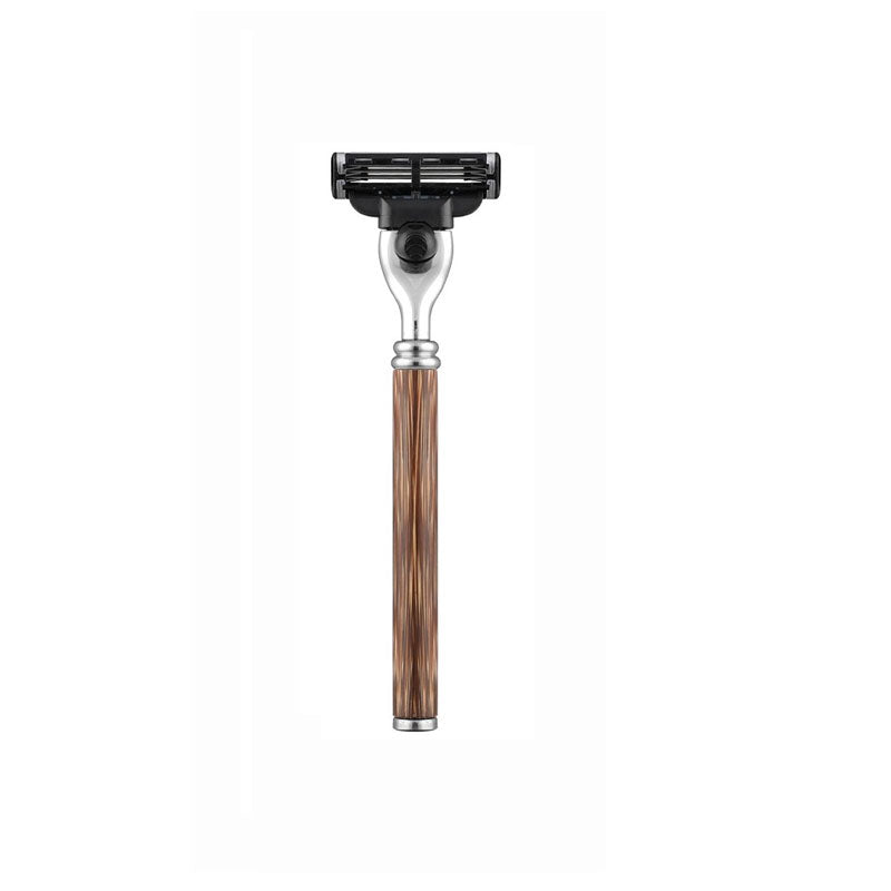 Engrave logo-Vintage color bamboo handle 3edges razor beard shaving Safety Razors Men's Razors Shaving & Hair Removal Men's Shavers（副本）