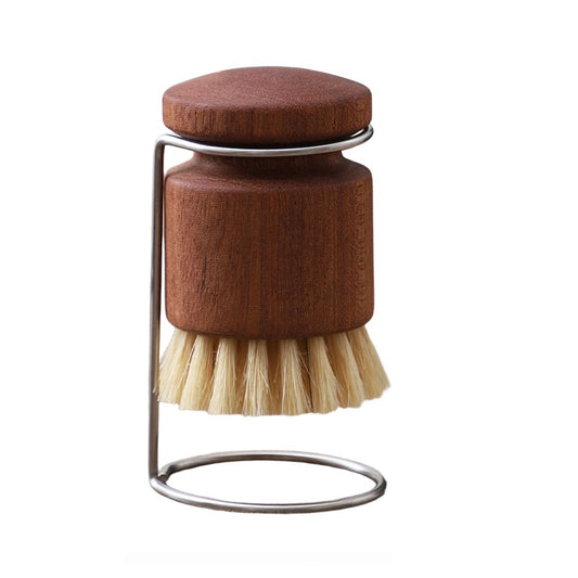 Personalized-Boar bristle brush Vintage color Wooden bed coat brush clean tool pot brush oil brush