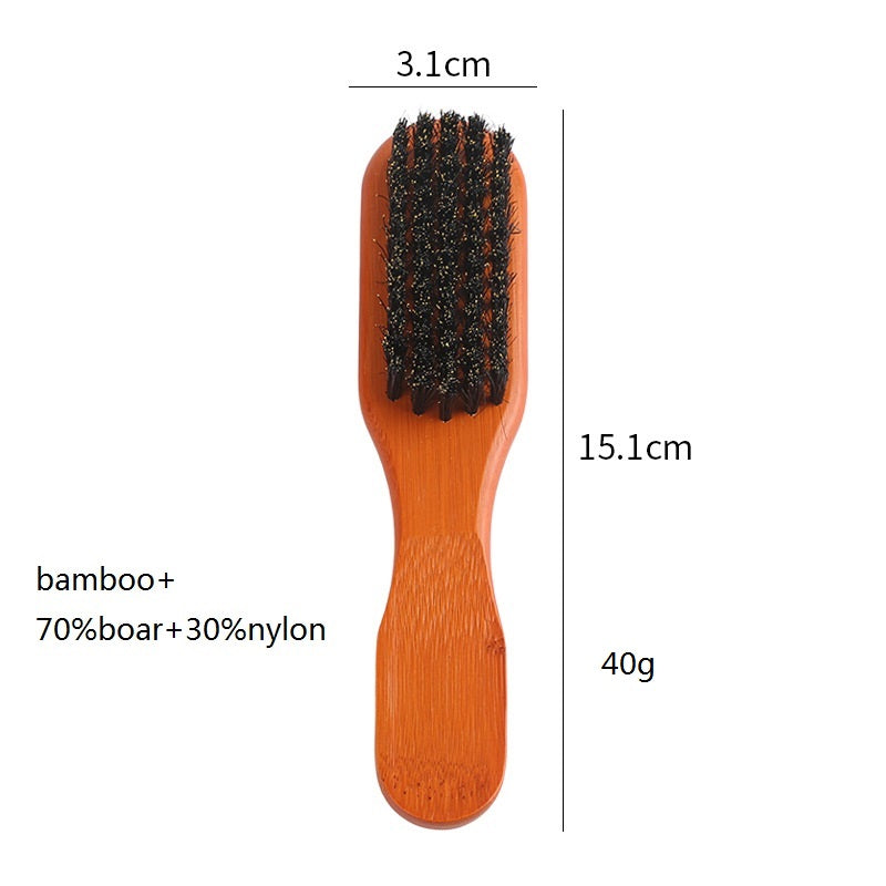 Personalized Boar Bristle Brush: bamboo Wood, Beard & Pet Grooming two sides bristle barber tool beauty makeup wholesale