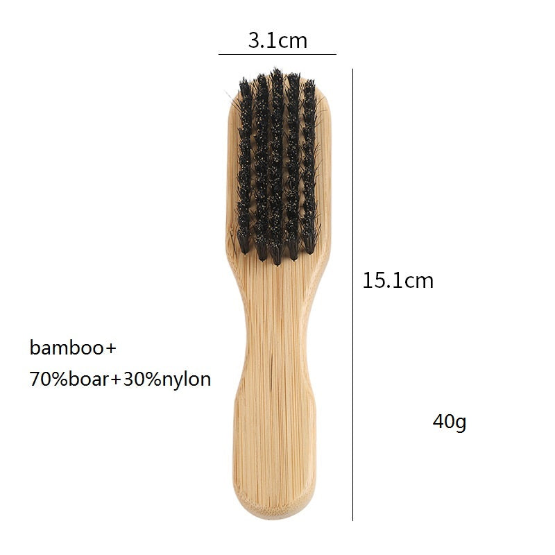 Personalized Boar Bristle Brush: bamboo Wood, Beard & Pet Grooming two sides bristle barber tool beauty makeup wholesale