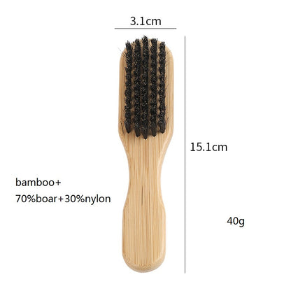 Personalized Boar Bristle Brush: bamboo Wood, Beard & Pet Grooming two sides bristle barber tool beauty makeup wholesale