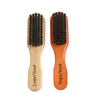 Personalized Boar Bristle Brush: bamboo Wood, Beard & Pet Grooming two sides bristle barber tool beauty makeup wholesale