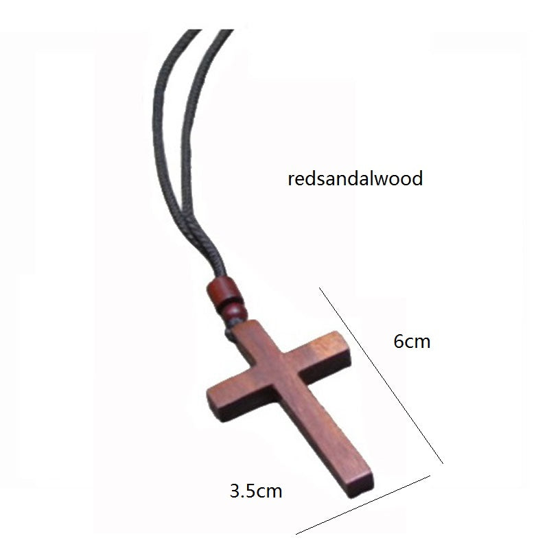 Personalized logo/name-Natural wood cross Jesus Cross necklace bracelet keychain wholesale
